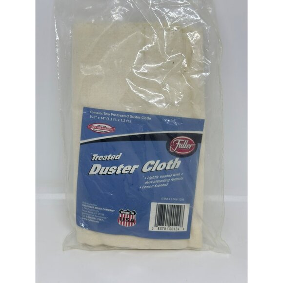 Fuller Treated Duster Cloths 15"x14" USA Lemon Scented Pre-Treated 2-Pack NOS - Picture 1 of 3